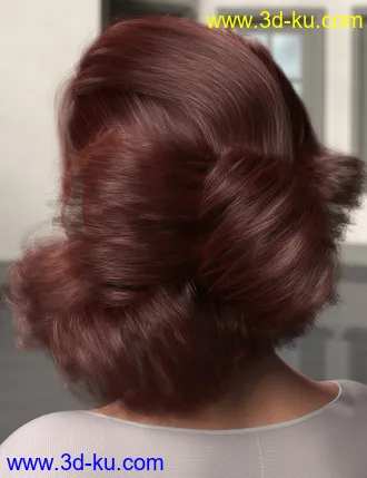 3D打印模型Low Updo Hair for Genesis 3 and 8 Female(s)的图片