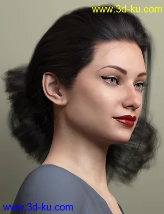 3D打印模型Low Updo Hair for Genesis 3 and 8 Female(s)的图片