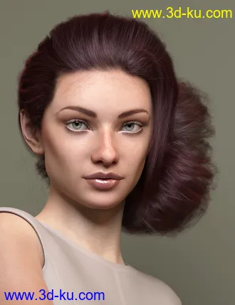 3D打印模型Low Updo Hair for Genesis 3 and 8 Female(s)的图片