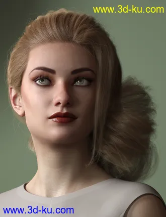 3D打印模型Low Updo Hair for Genesis 3 and 8 Female(s)的图片