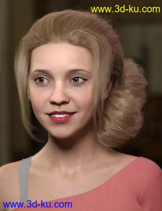 3D打印模型Low Updo Hair for Genesis 3 and 8 Female(s)的图片