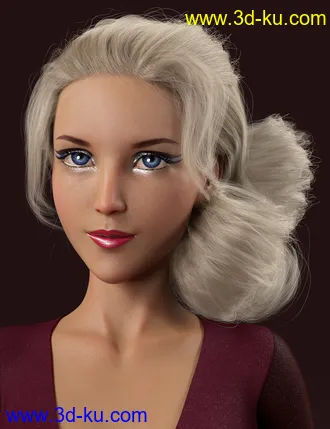 3D打印模型Low Updo Hair for Genesis 3 and 8 Female(s)的图片