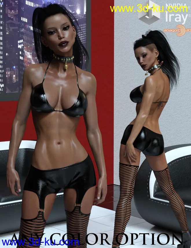 LUST - Attention Outfit for Genesis 3 Females模型的图片1