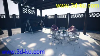 3D打印模型Luxury Pool House and Garden的图片