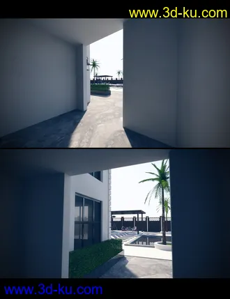 3D打印模型Luxury Pool House and Garden的图片
