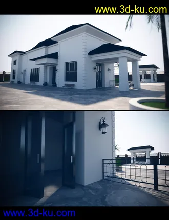 3D打印模型Luxury Pool House and Garden的图片