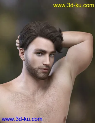 3D打印模型Magnus Hair for Genesis 3 and Genesis 8 Male(s)的图片