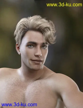 3D打印模型Magnus Hair for Genesis 3 and Genesis 8 Male(s)的图片