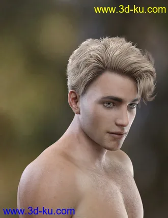 3D打印模型Magnus Hair for Genesis 3 and Genesis 8 Male(s)的图片