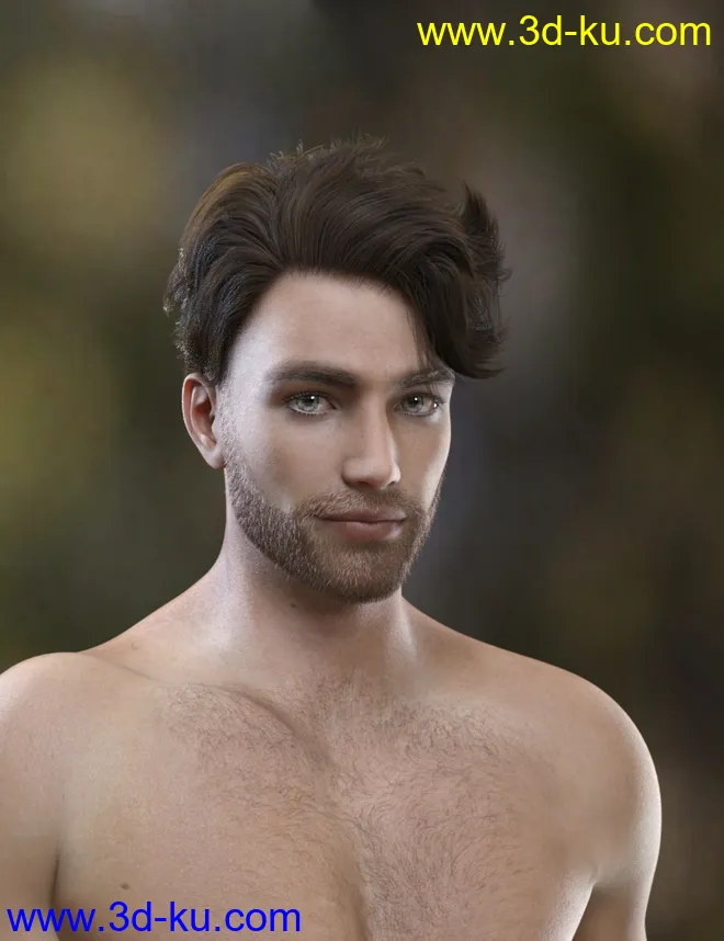 Magnus Hair for Genesis 3 and Genesis 8 Male(s)模型的图片10