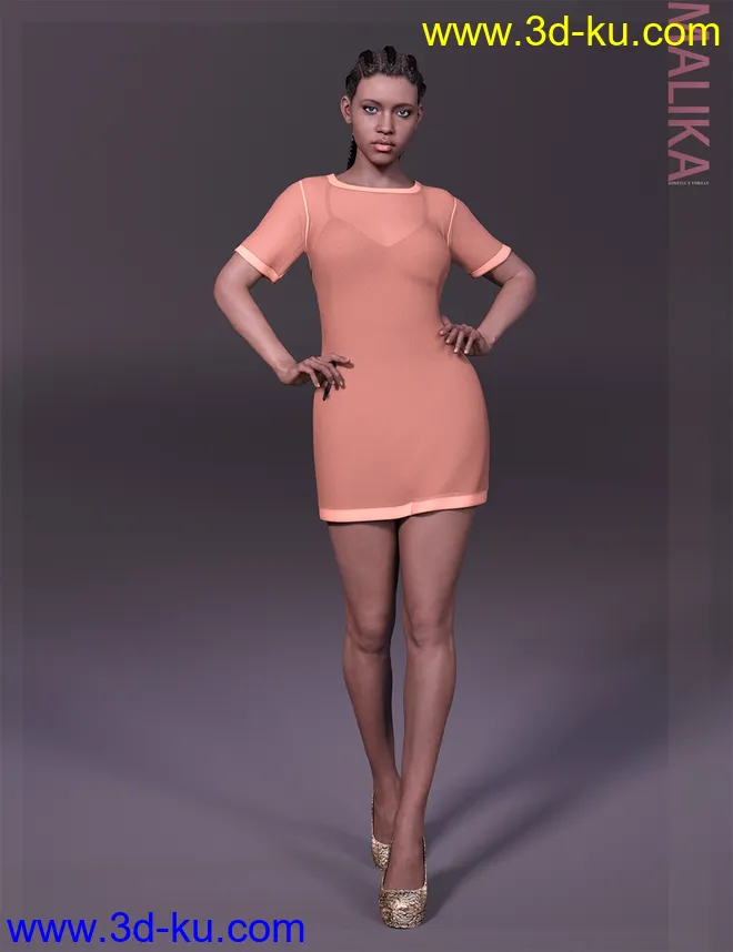 Malika HD & Smile HD Expression for Genesis 8 Female模型的图片6