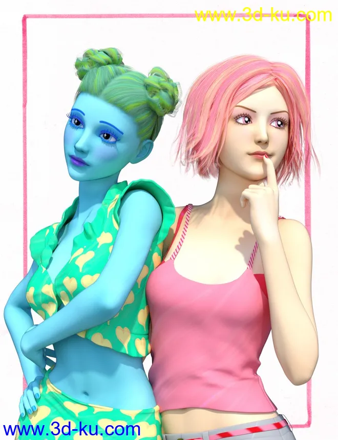 Manga Marker Materials for Genesis 8 Female模型的图片1