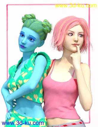 3D打印模型Manga Marker Materials for Genesis 8 Female的图片