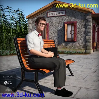 3D打印模型MD Bench Prop and Poses for Genesis 8的图片