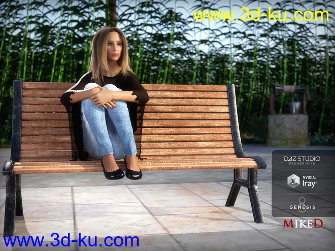 MD Bench Prop and Poses for Genesis 8模型的图片4
