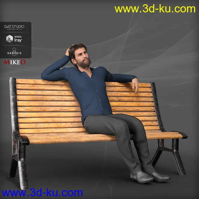 MD Bench Prop and Poses for Genesis 8模型的图片5