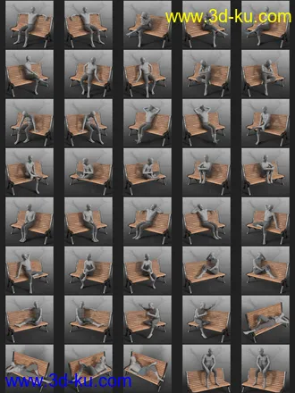 3D打印模型MD Bench Prop and Poses for Genesis 8的图片