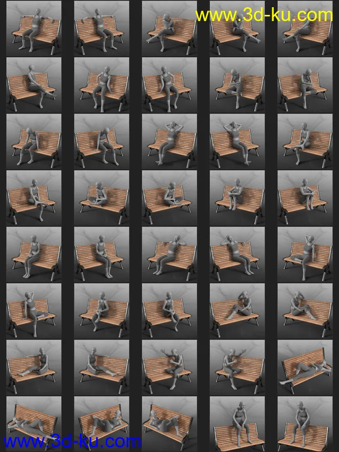 MD Bench Prop and Poses for Genesis 8模型的图片11