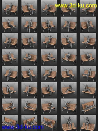 3D打印模型MD Bench Prop and Poses for Genesis 8的图片