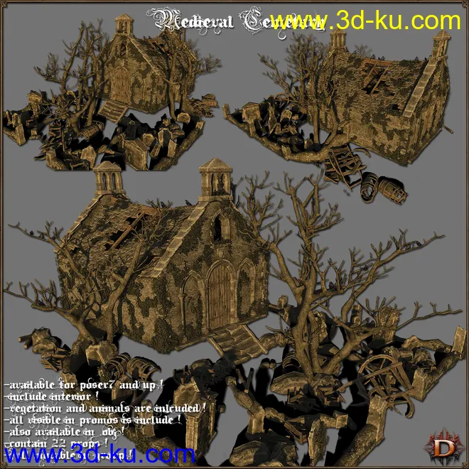 Medieval Cemetary模型的图片1