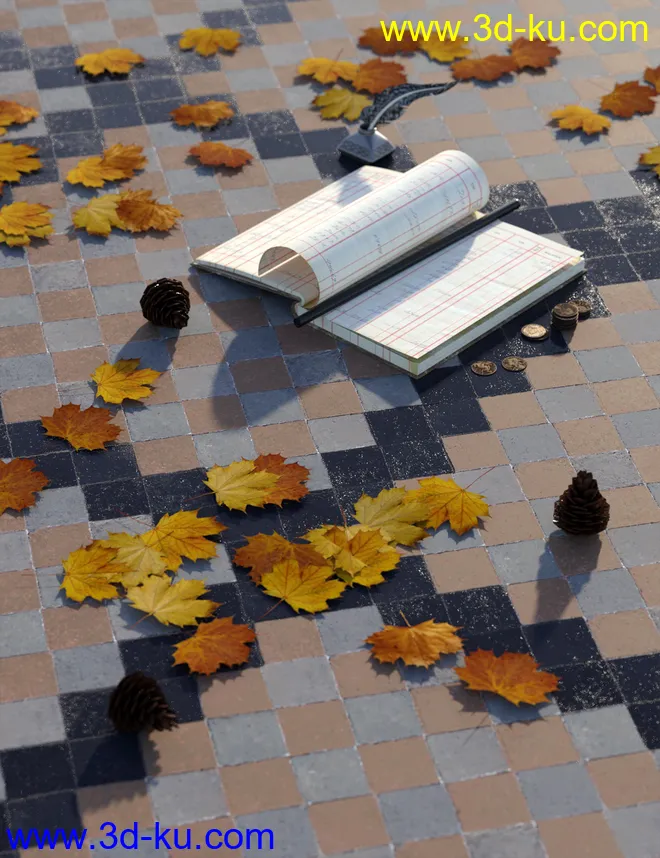 Medieval Church Floor Tile Iray Shaders Vol 1模型的图片1