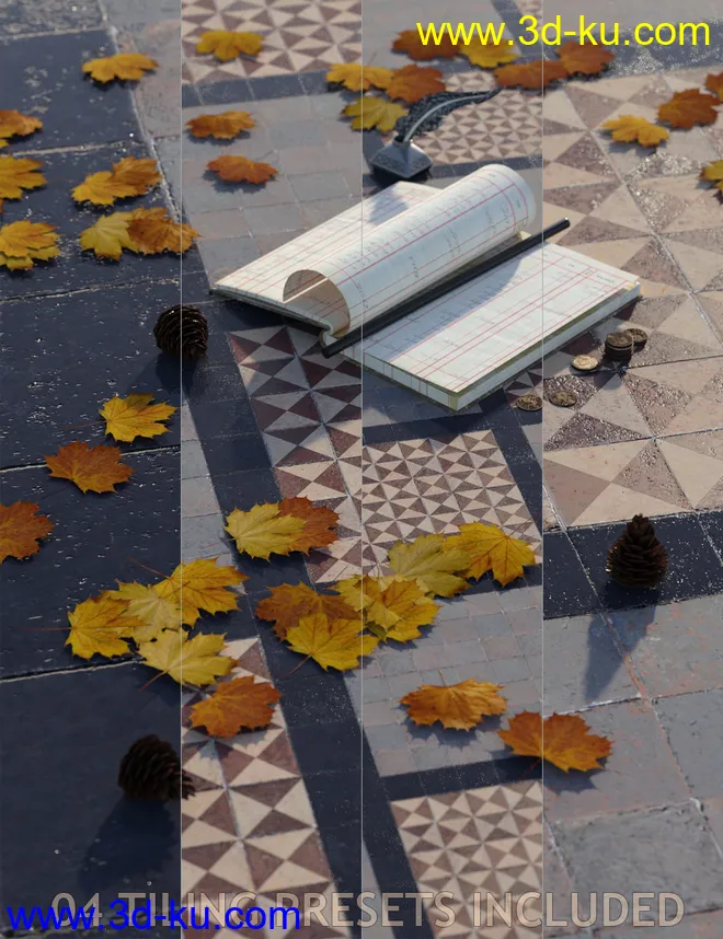 Medieval Church Floor Tile Iray Shaders Vol 1模型的图片2