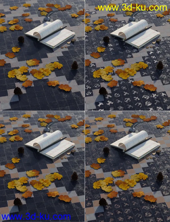 Medieval Church Floor Tile Iray Shaders Vol 1模型的图片4
