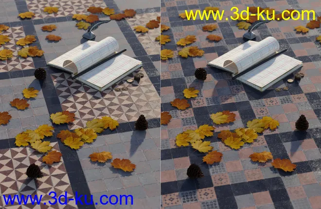 Medieval Church Floor Tile Iray Shaders Vol 1模型的图片7