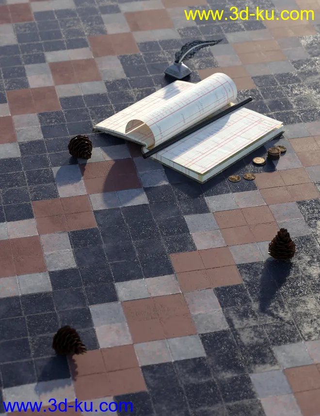 Medieval Church Floor Tile Iray Shaders Vol 1模型的图片8