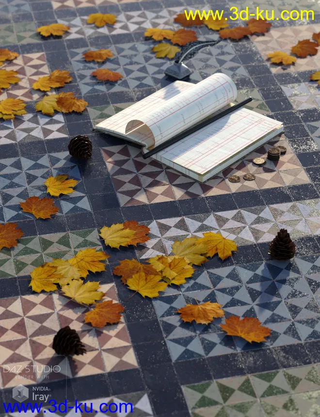 Medieval Church Floor Tile Iray Shaders Vol 1模型的图片9