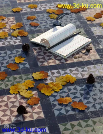 3D打印模型Medieval Church Floor Tile Iray Shaders Vol 1的图片
