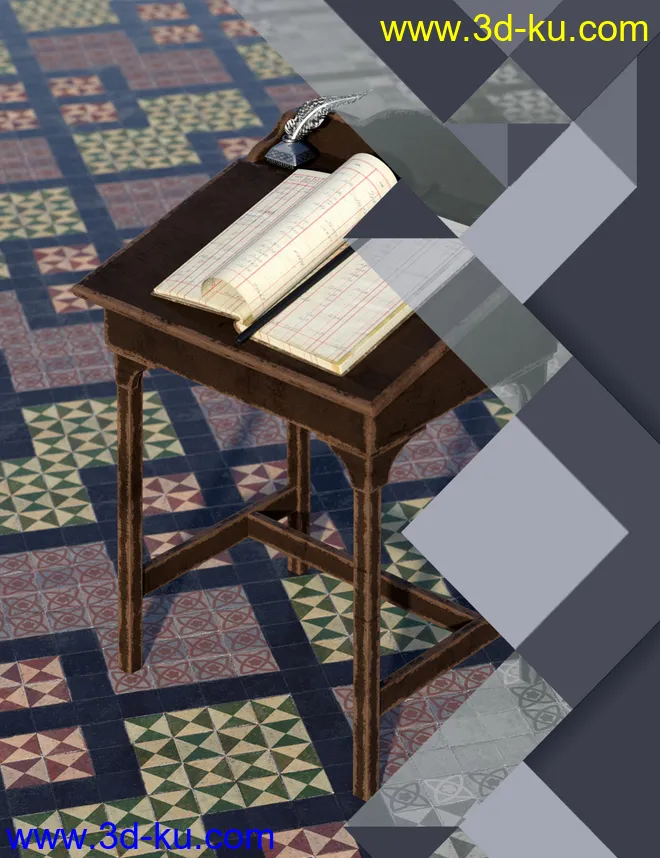 Medieval Church Floor Tile Iray Shaders Vol 2模型的图片1