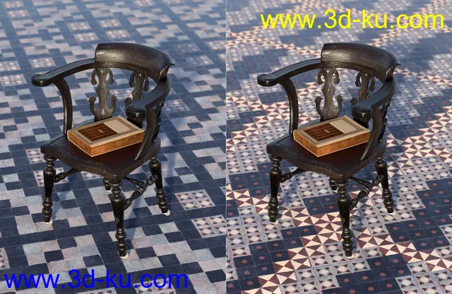 Medieval Church Floor Tile Iray Shaders Vol 3模型的图片4