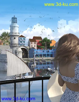 3D打印模型Mediterranean Seashore的图片