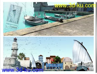 3D打印模型Mediterranean Seashore的图片