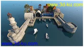 3D打印模型Mediterranean Seashore的图片