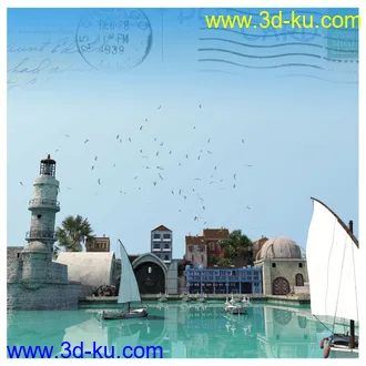 3D打印模型Mediterranean Seashore的图片