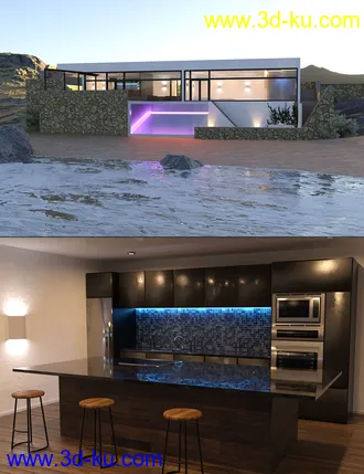 3D打印模型Mediterranean Villa的图片