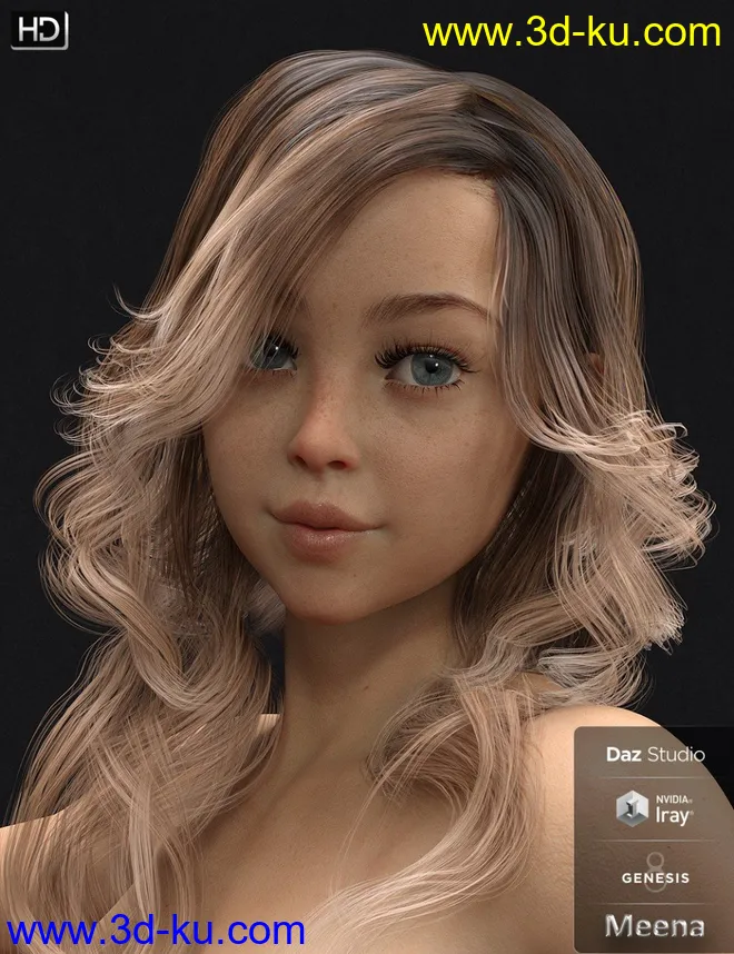 Meena HD for Genesis 8 Female模型的图片1