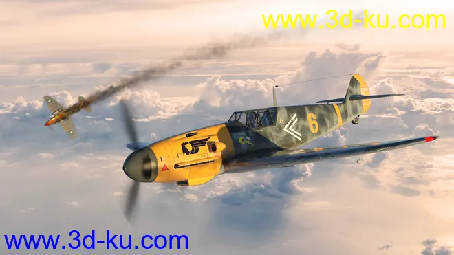 Messer Bf 109 Warplane模型的图片1