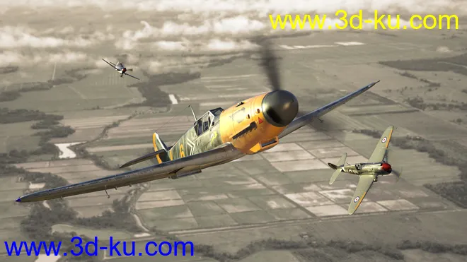 Messer Bf 109 Warplane模型的图片2