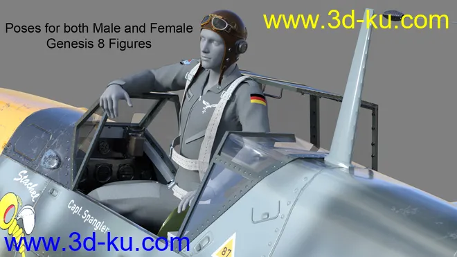 Messer Bf 109 Warplane模型的图片9