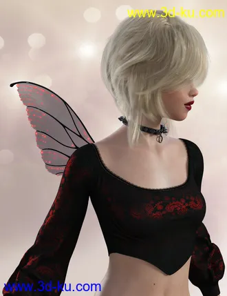 3D打印模型Messy Pixie Cut Hair for Genesis 8 Female的图片