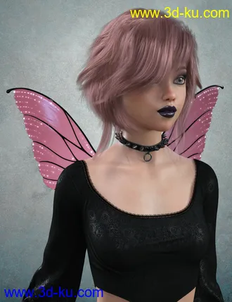 3D打印模型Messy Pixie Cut Hair for Genesis 8 Female的图片