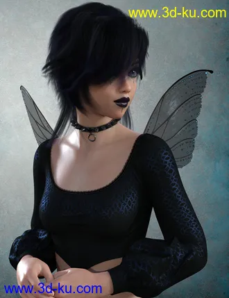 3D打印模型Messy Pixie Cut Hair for Genesis 8 Female的图片