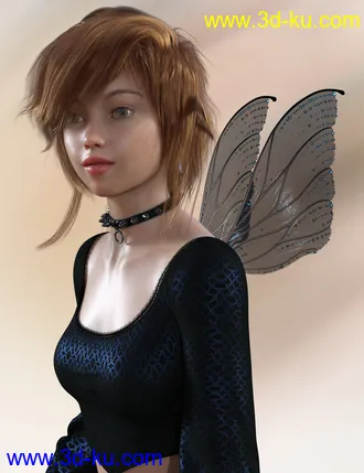 3D打印模型Messy Pixie Cut Hair for Genesis 8 Female的图片