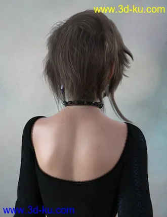 3D打印模型Messy Pixie Cut Hair for Genesis 8 Female的图片