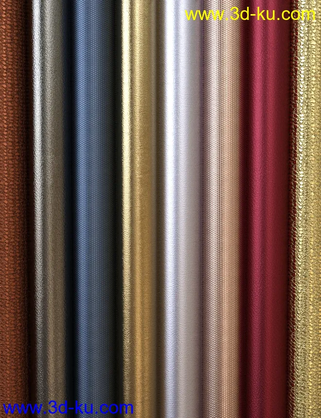 Metallic Leathers for Iray模型的图片1