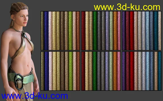 Metallic Leathers for Iray模型的图片5