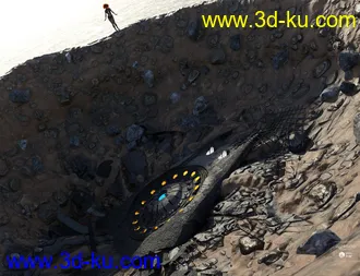 3D打印模型Meteor and Ship Crash Site的图片